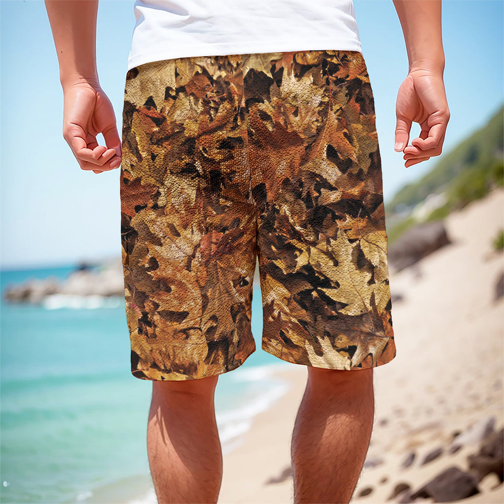 Fall Leaves Hunting Camouflage Print Men's Cargo Shorts