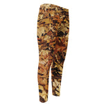 Fall Leaves Hunting Camouflage Print Men's Compression Pants