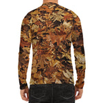 Fall Leaves Hunting Camouflage Print Men's Long Sleeve Rash Guard