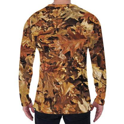 Fall Leaves Hunting Camouflage Print Men's Long Sleeve T-Shirt
