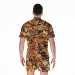 Fall Leaves Hunting Camouflage Print Men's Rompers