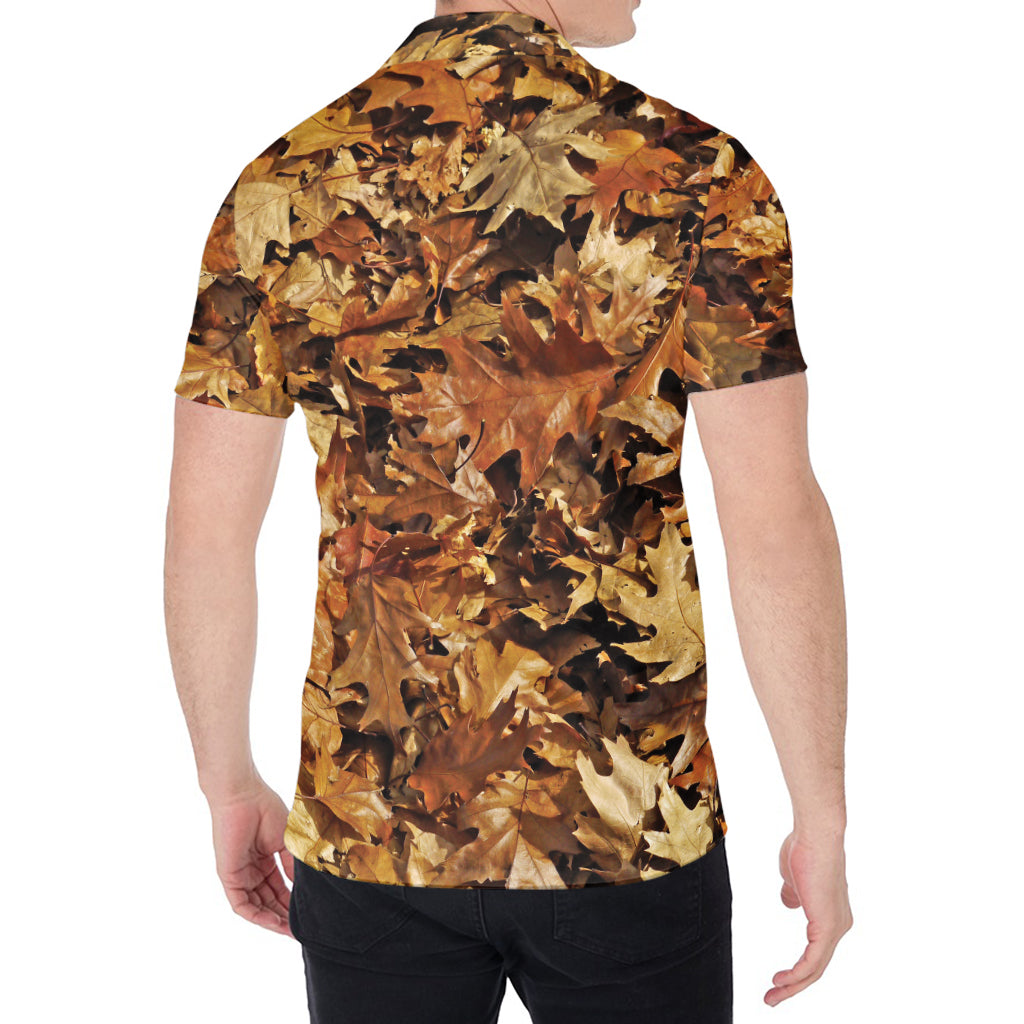 Fall Leaves Hunting Camouflage Print Men's Shirt