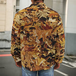 Fall Leaves Hunting Camouflage Print Men's Shirt Jacket