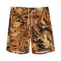 Fall Leaves Hunting Camouflage Print Men's Athletic Shorts