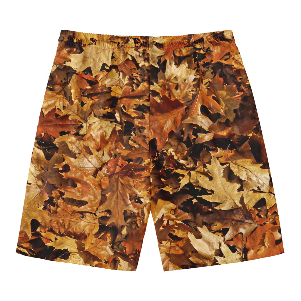 Fall Leaves Hunting Camouflage Print Men's Swim Trunks