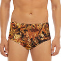 Fall Leaves Hunting Camouflage Print Men's Triangle Swim Briefs