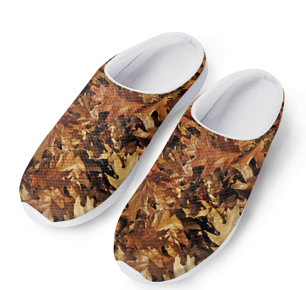 Fall Leaves Hunting Camouflage Print Mesh Casual Shoes