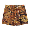 Fall Leaves Hunting Camouflage Print Mesh Shorts