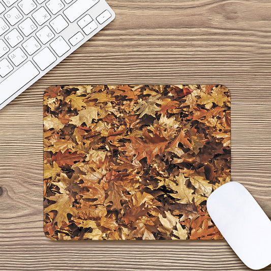 Fall Leaves Hunting Camouflage Print Mouse Pad