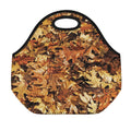 Fall Leaves Hunting Camouflage Print Neoprene Lunch Bag
