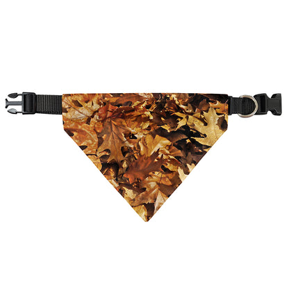 Fall Leaves Hunting Camouflage Print Over The Collar Dog Bandana