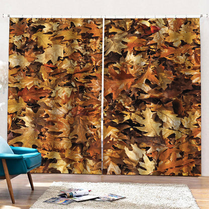 Fall Leaves Hunting Camouflage Print Pencil Pleat Curtains
