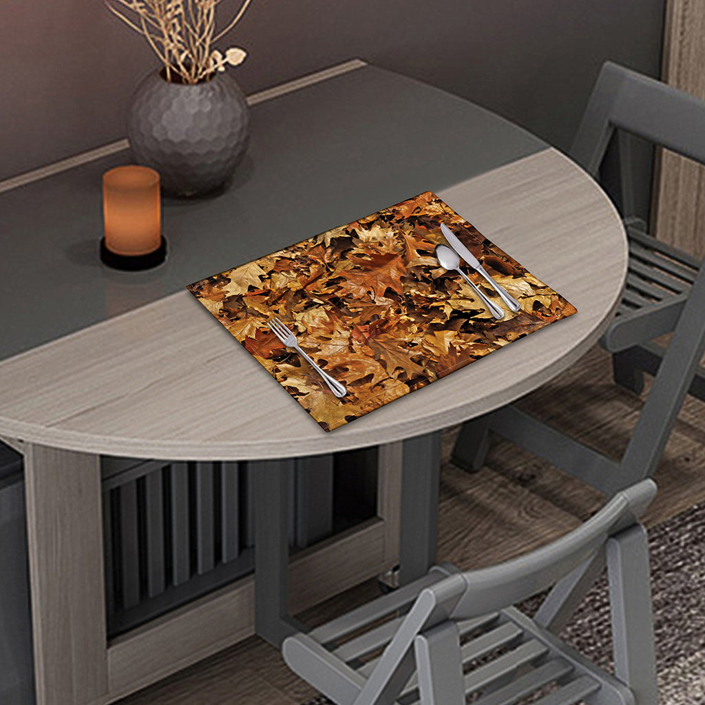 Fall Leaves Hunting Camouflage Print Placemat