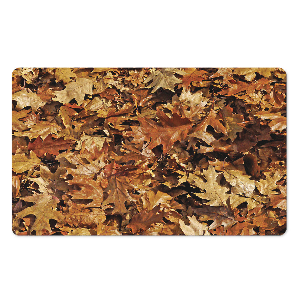 Fall Leaves Hunting Camouflage Print Polyester Doormat