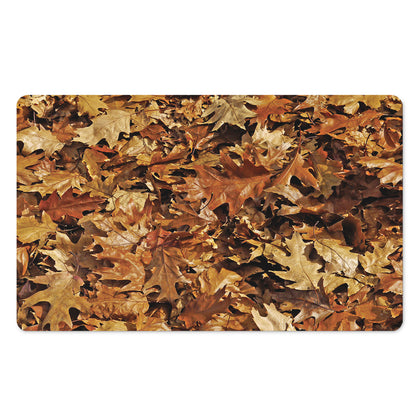 Fall Leaves Hunting Camouflage Print Polyester Doormat