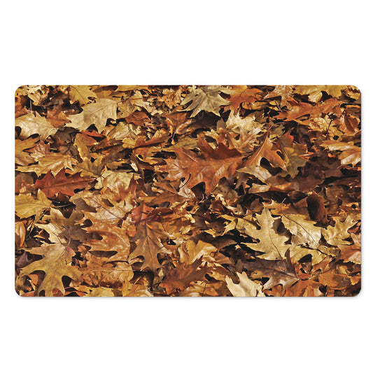 Fall Leaves Hunting Camouflage Print Polyester Doormat