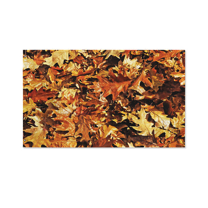 Fall Leaves Hunting Camouflage Print Polyester Flag