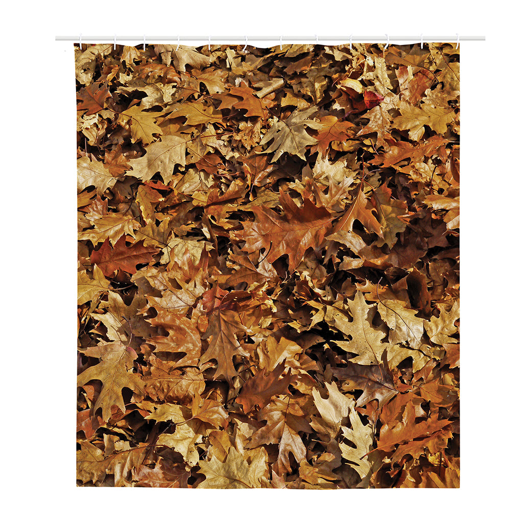 Fall Leaves Hunting Camouflage Print Polyester Shower Curtain