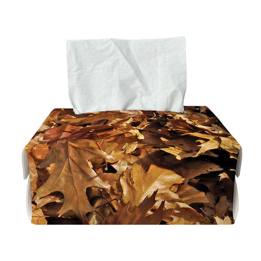 Fall Leaves Hunting Camouflage Print Rectangle Tissue Box Cover