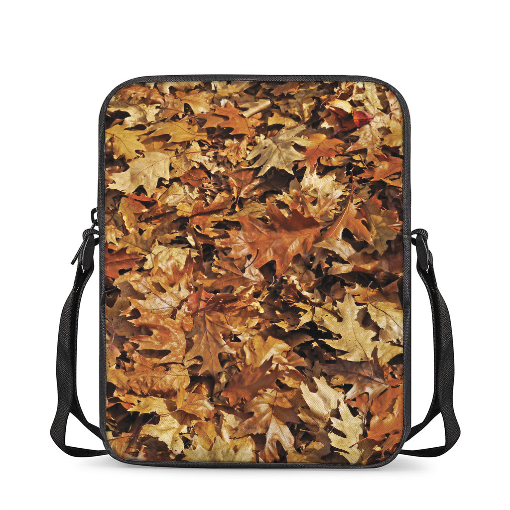 Fall Leaves Hunting Camouflage Print Rectangular Crossbody Bag