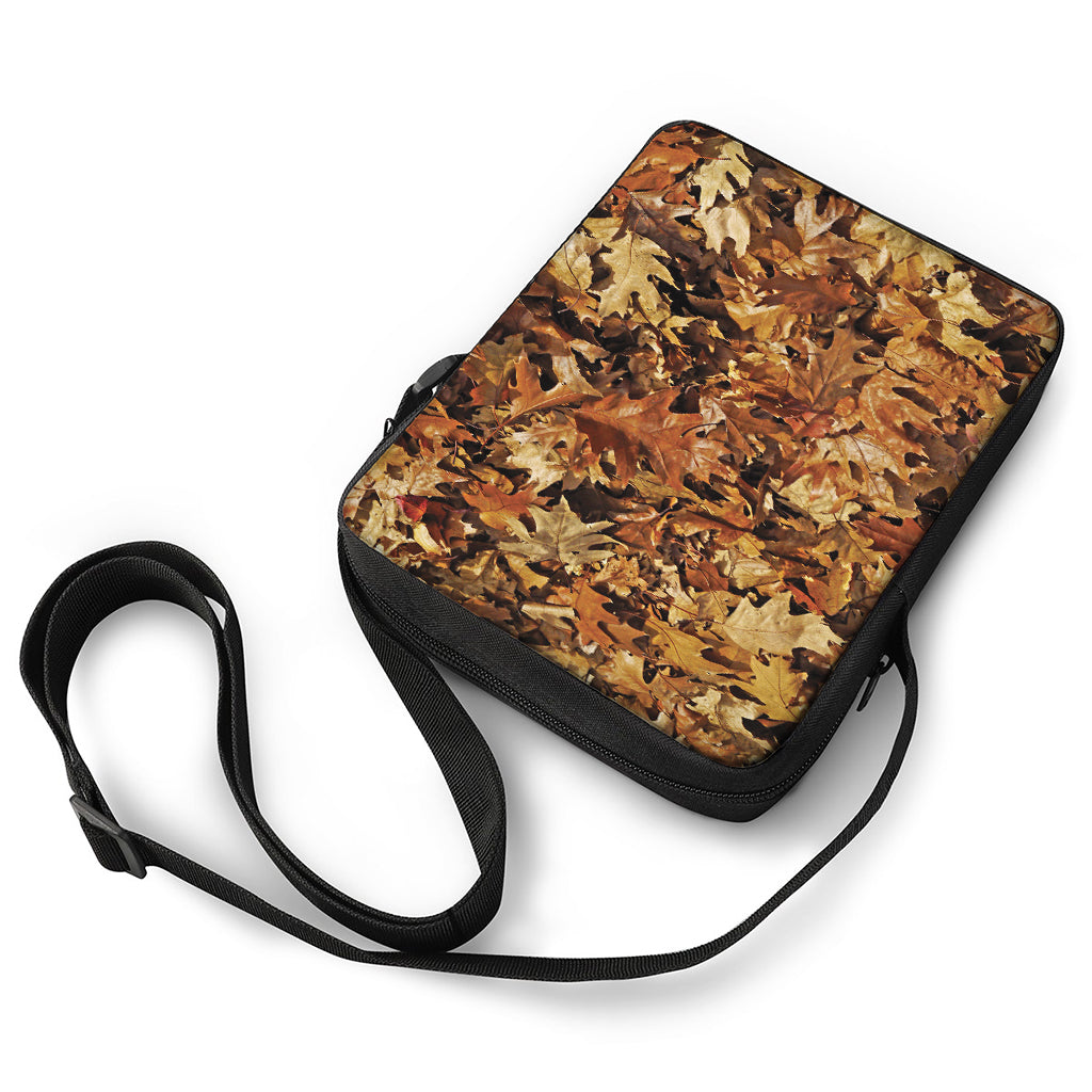 Fall Leaves Hunting Camouflage Print Rectangular Crossbody Bag