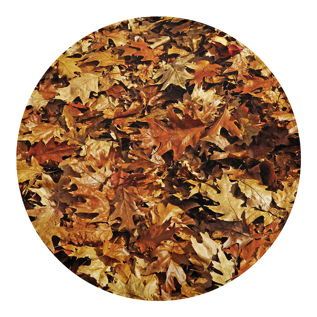 Fall Leaves Hunting Camouflage Print Round Blanket