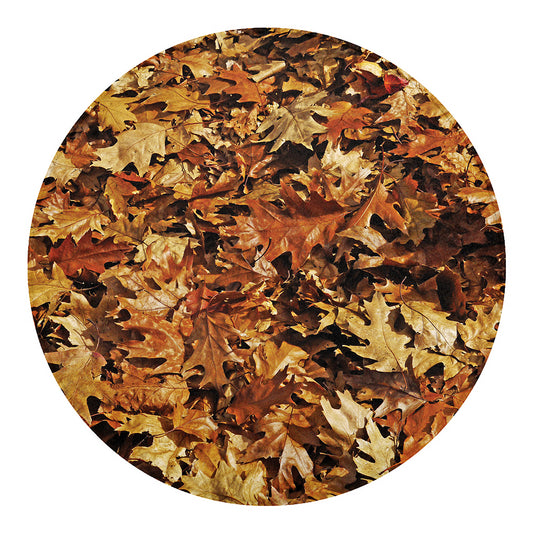 Fall Leaves Hunting Camouflage Print Round Blanket
