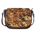 Fall Leaves Hunting Camouflage Print Saddle Bag