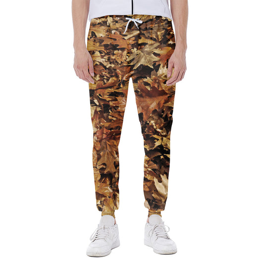 Fall Leaves Hunting Camouflage Print Scuba Joggers
