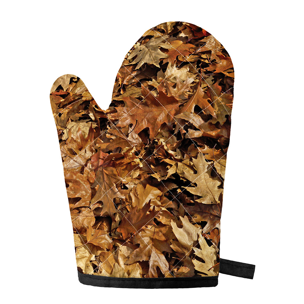 Fall Leaves Hunting Camouflage Print Single Oven Mitt