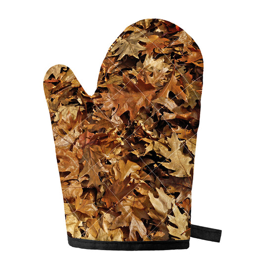 Fall Leaves Hunting Camouflage Print Single Oven Mitt