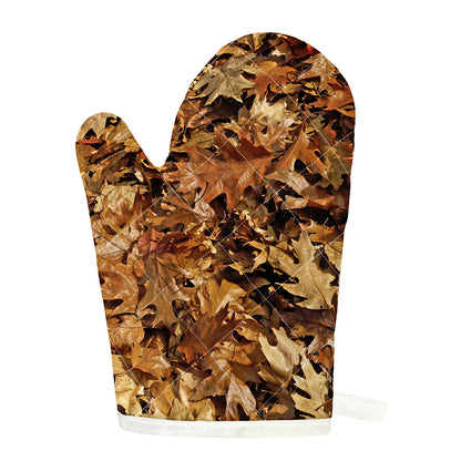 Fall Leaves Hunting Camouflage Print Single Oven Mitt