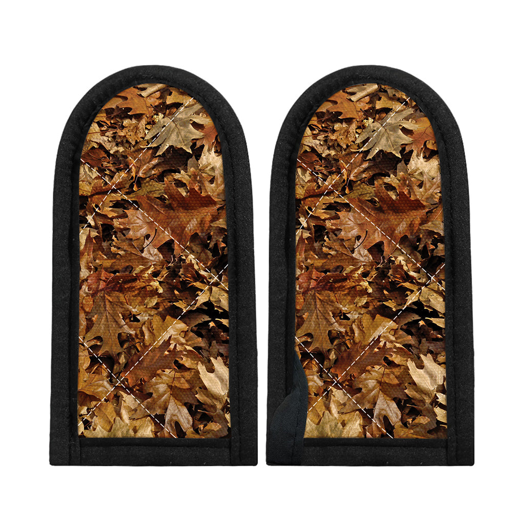 Fall Leaves Hunting Camouflage Print Skillet Handle Cover