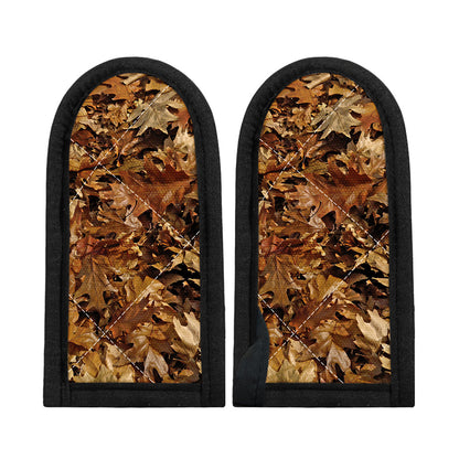 Fall Leaves Hunting Camouflage Print Skillet Handle Cover