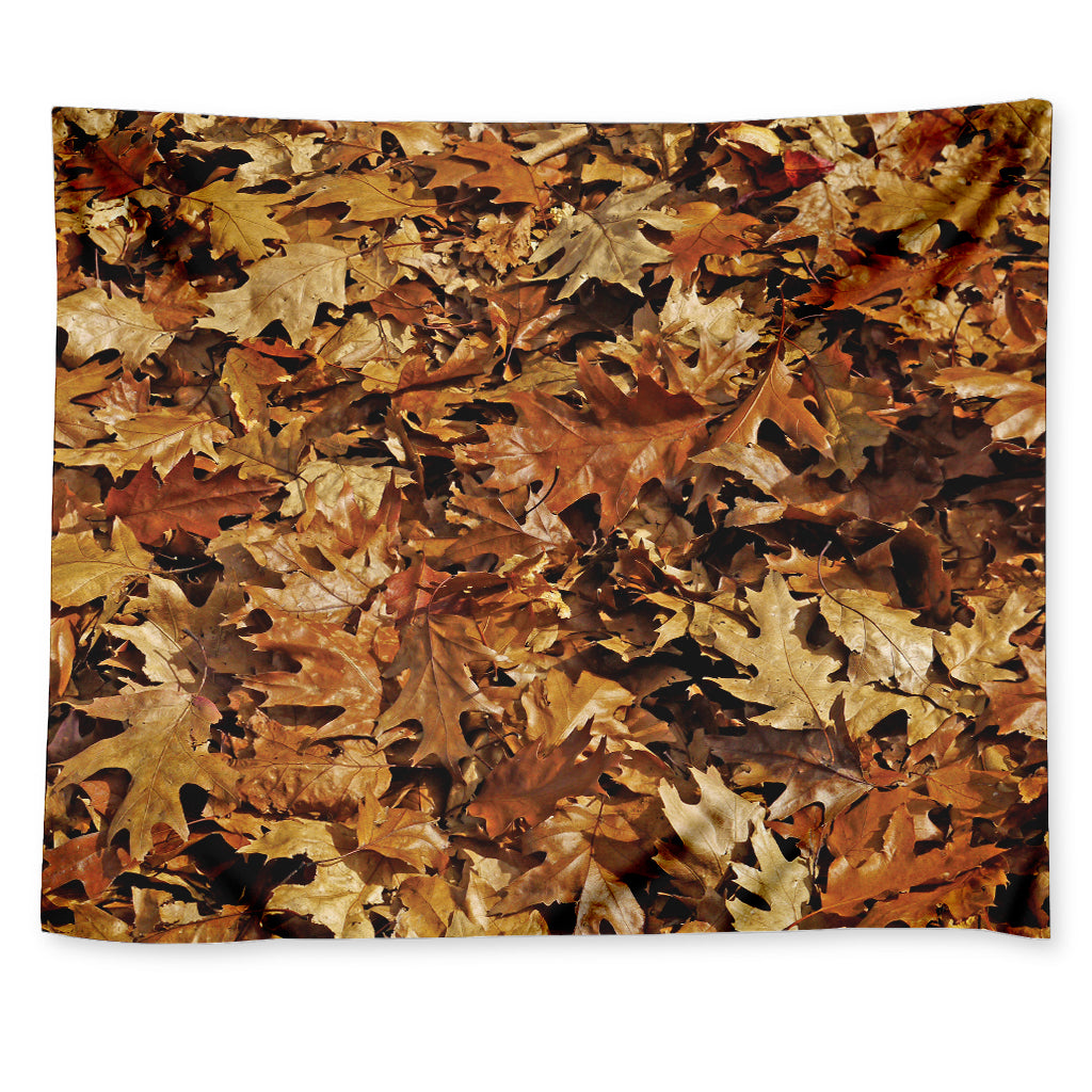 Fall Leaves Hunting Camouflage Print Tapestry