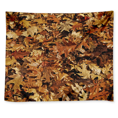 Fall Leaves Hunting Camouflage Print Tapestry