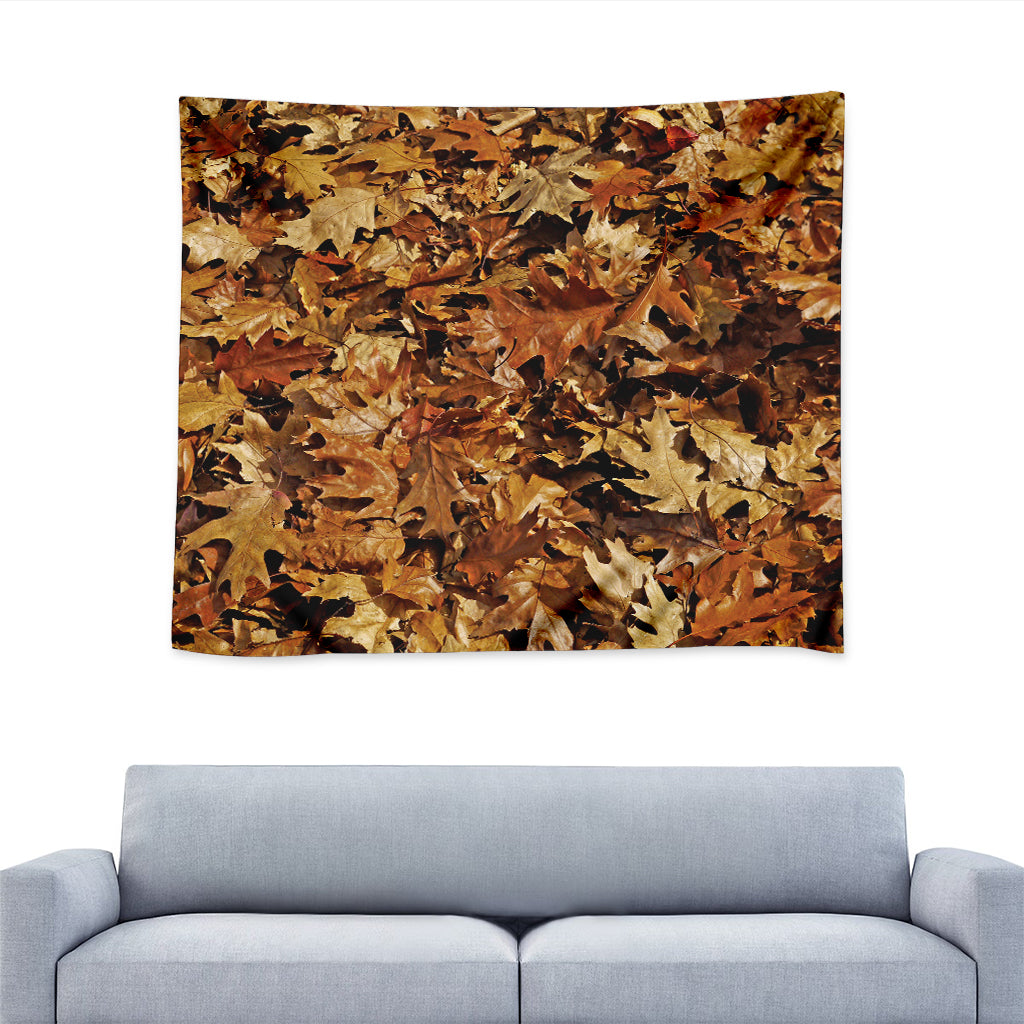 Fall Leaves Hunting Camouflage Print Tapestry