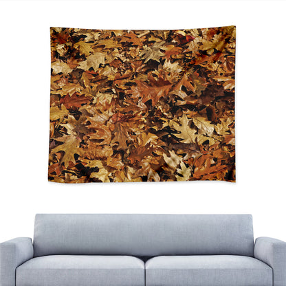 Fall Leaves Hunting Camouflage Print Tapestry