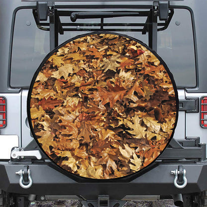 Fall Leaves Hunting Camouflage Print Tire Cover