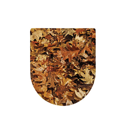 Fall Leaves Hunting Camouflage Print Toilet Lid Cover
