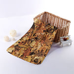 Fall Leaves Hunting Camouflage Print Towel