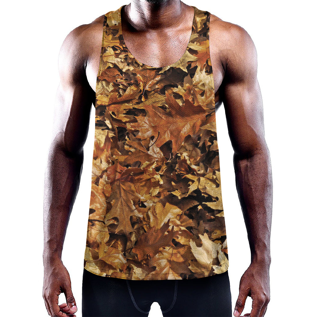 Fall Leaves Hunting Camouflage Print Training Tank Top