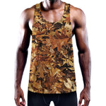 Fall Leaves Hunting Camouflage Print Training Tank Top