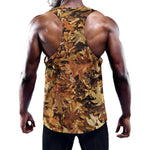 Fall Leaves Hunting Camouflage Print Training Tank Top