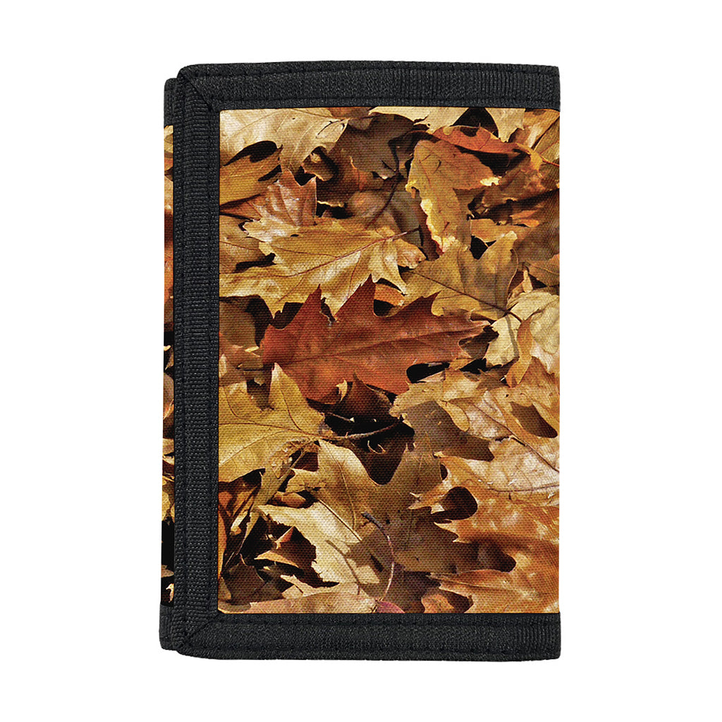 Fall Leaves Hunting Camouflage Print Trifold Wallet