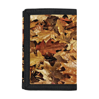 Fall Leaves Hunting Camouflage Print Trifold Wallet
