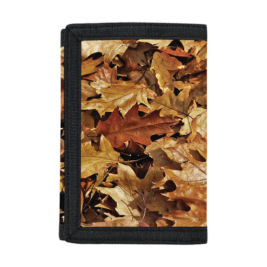 Fall Leaves Hunting Camouflage Print Trifold Wallet