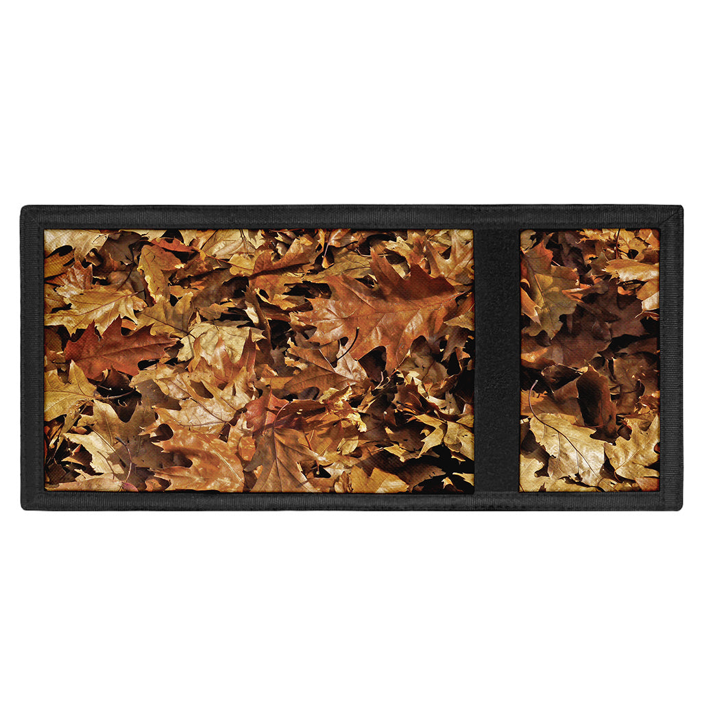 Fall Leaves Hunting Camouflage Print Trifold Wallet