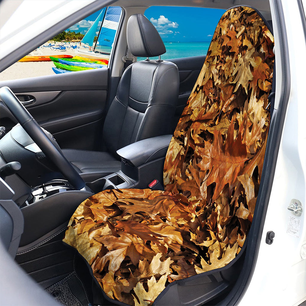 Fall Leaves Hunting Camouflage Print Waterproof Car Seat Cover