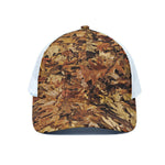 Fall Leaves Hunting Camouflage Print White Mesh Trucker Cap